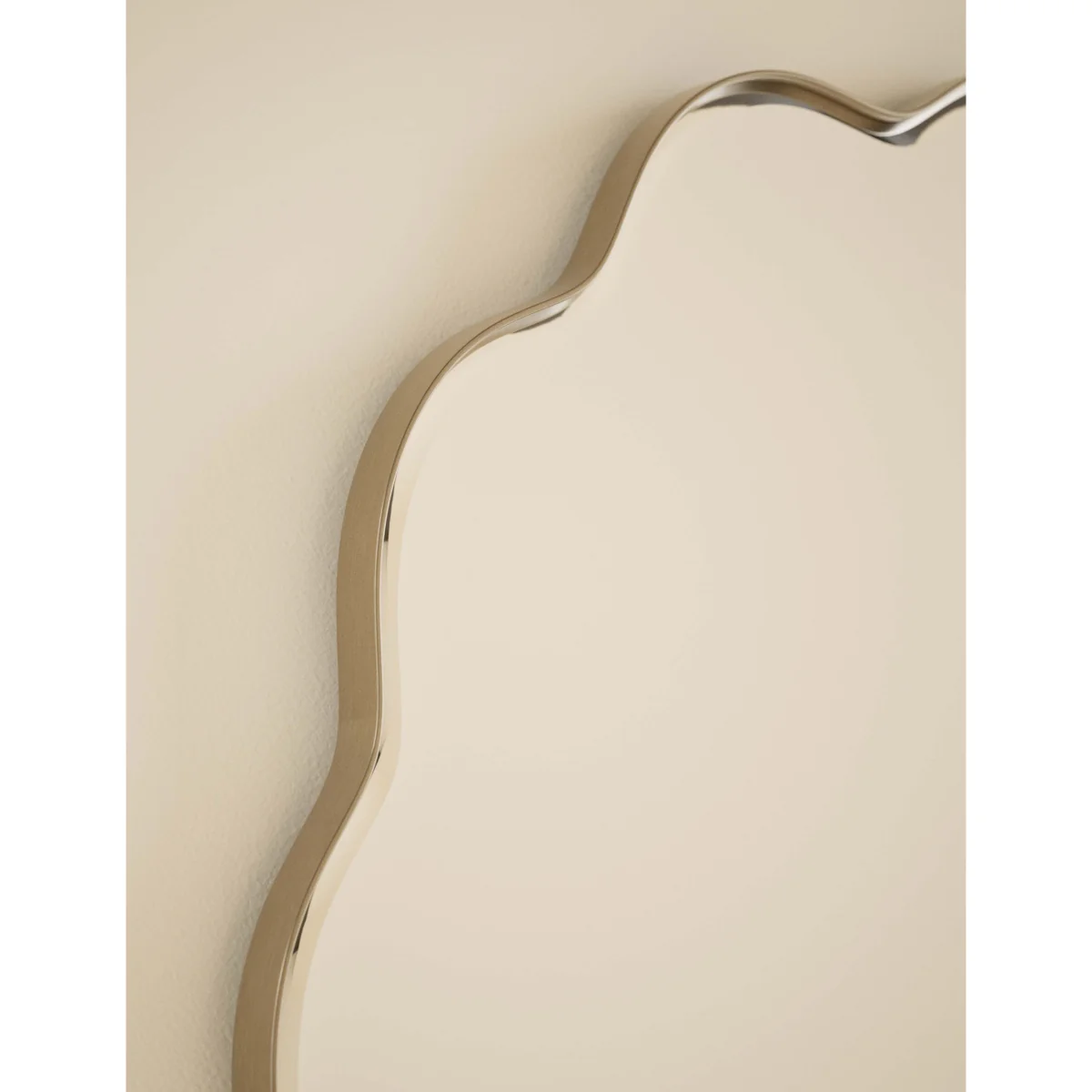 M&S Metal Soft Wave Wall Mirror Antique Brass – image 4