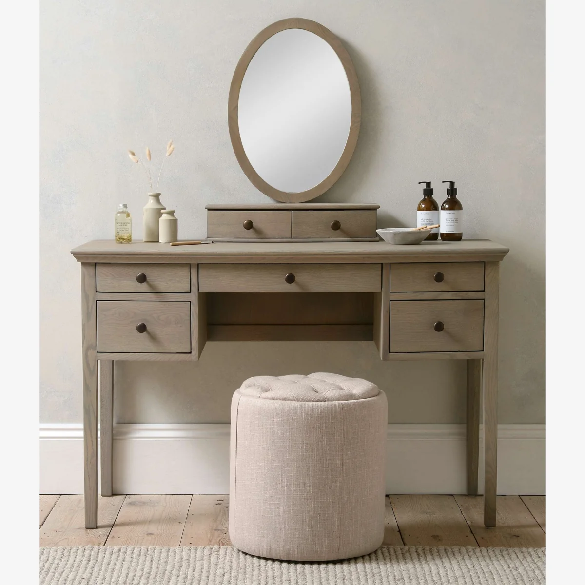 Cotswold Company Winchcombe Vanity Mirror Dark Brown – image 1