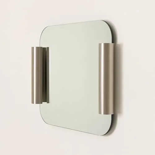 Roll Wall mirror metal / 60 x 65 cm - NOBODINOZ – image 2