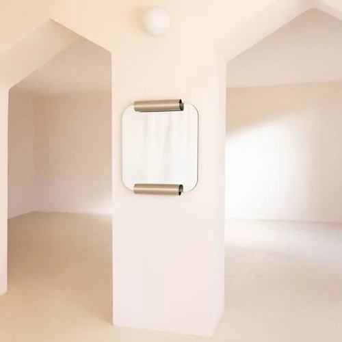 Roll Wall mirror metal / 60 x 65 cm - NOBODINOZ – image 3