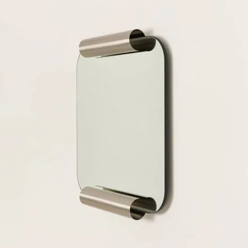Roll Wall mirror metal / 60 x 65 cm - NOBODINOZ – image 4