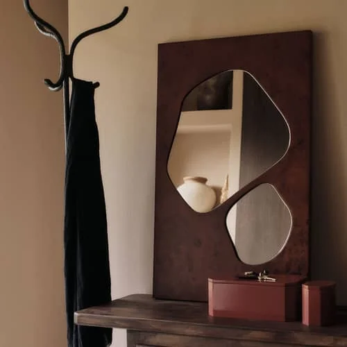 Folia Medium Wall mirror wood brown / L 50 x H 82 cm - Ferm Living – image 2