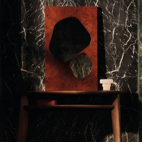 Folia Medium Wall mirror wood brown / L 50 x H 82 cm - Ferm Living – image 3