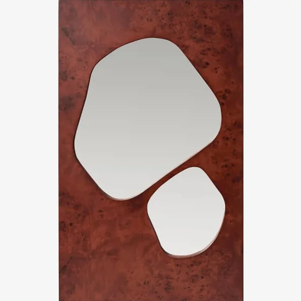 Folia Medium Wall mirror wood brown / L 50 x H 82 cm - Ferm Living – image 1