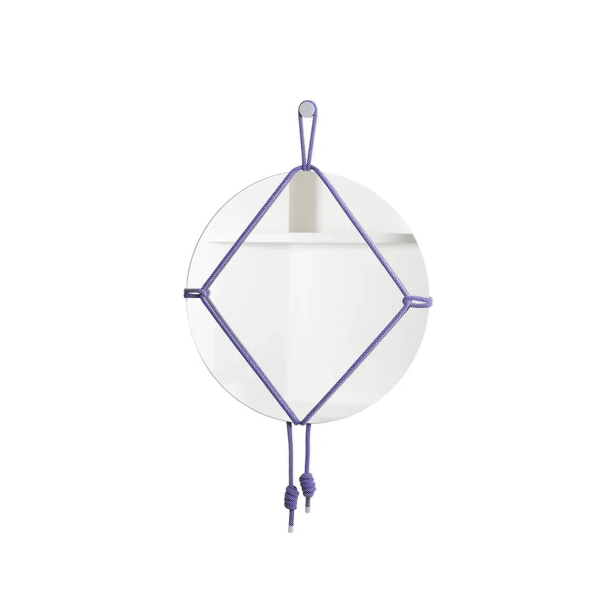 Shibari Rond Wall mirror glass blue / Ø 65 cm - Moustache – image 1