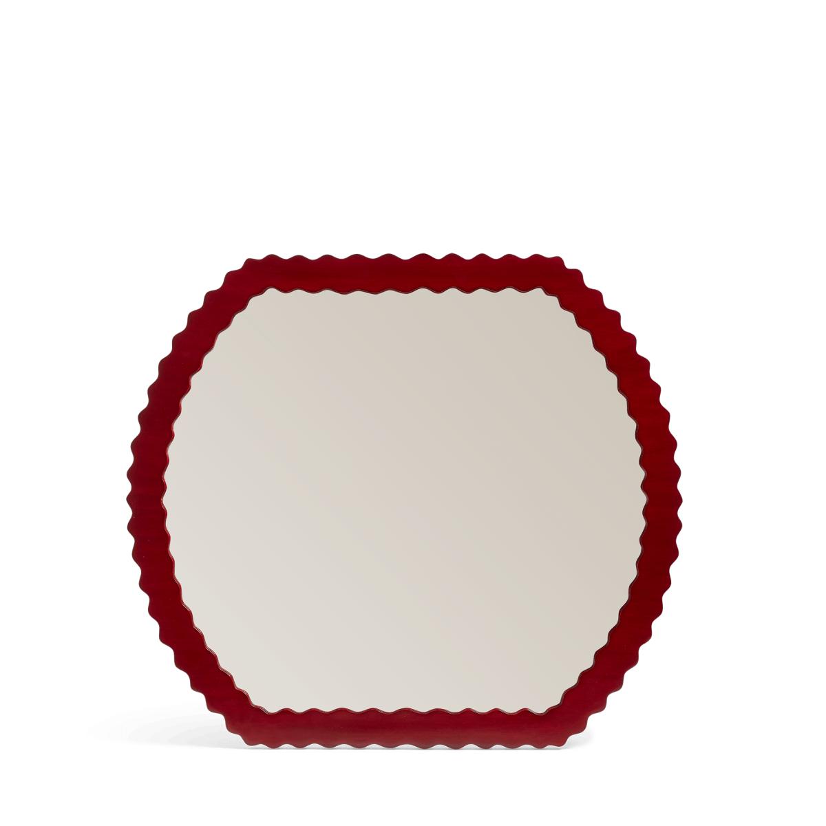 OKA, Large Talasa Mirror - Chinese Red, Mirrors, Mango Wood – image 3