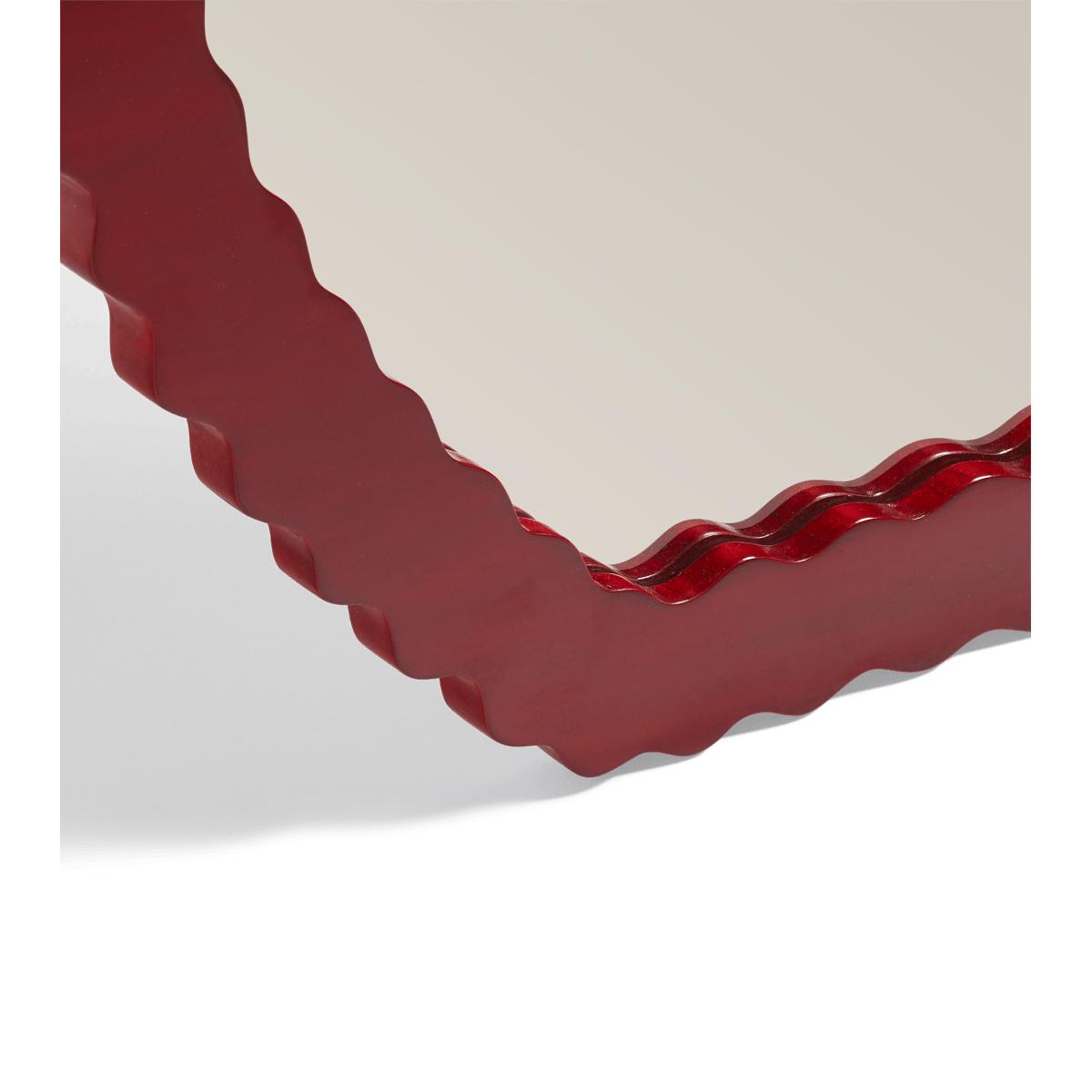 OKA, Large Talasa Mirror - Chinese Red, Mirrors, Mango Wood – image 4