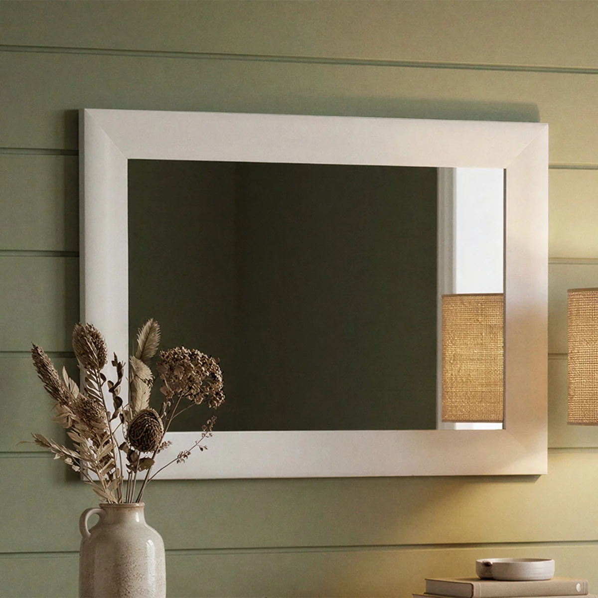 Signal White Painted 90cm Mirror – image 2