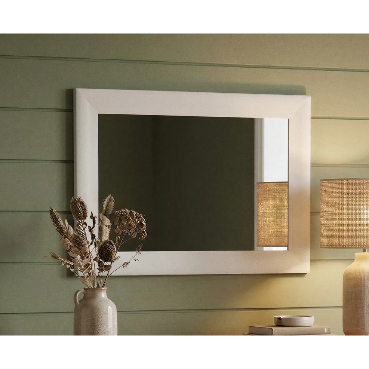 Signal White Painted 90cm Mirror – image 3