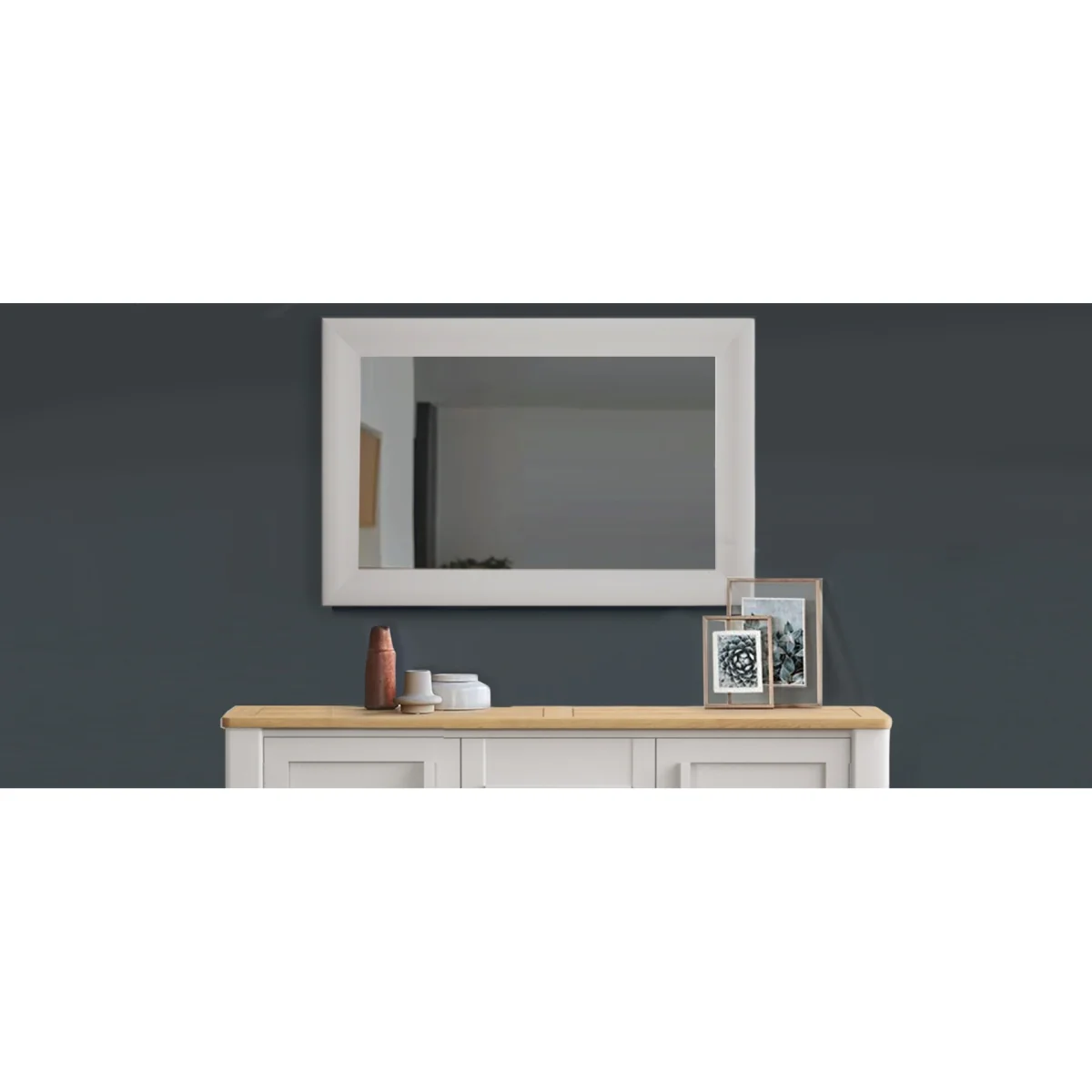 Signal White Painted 90cm Mirror – image 6