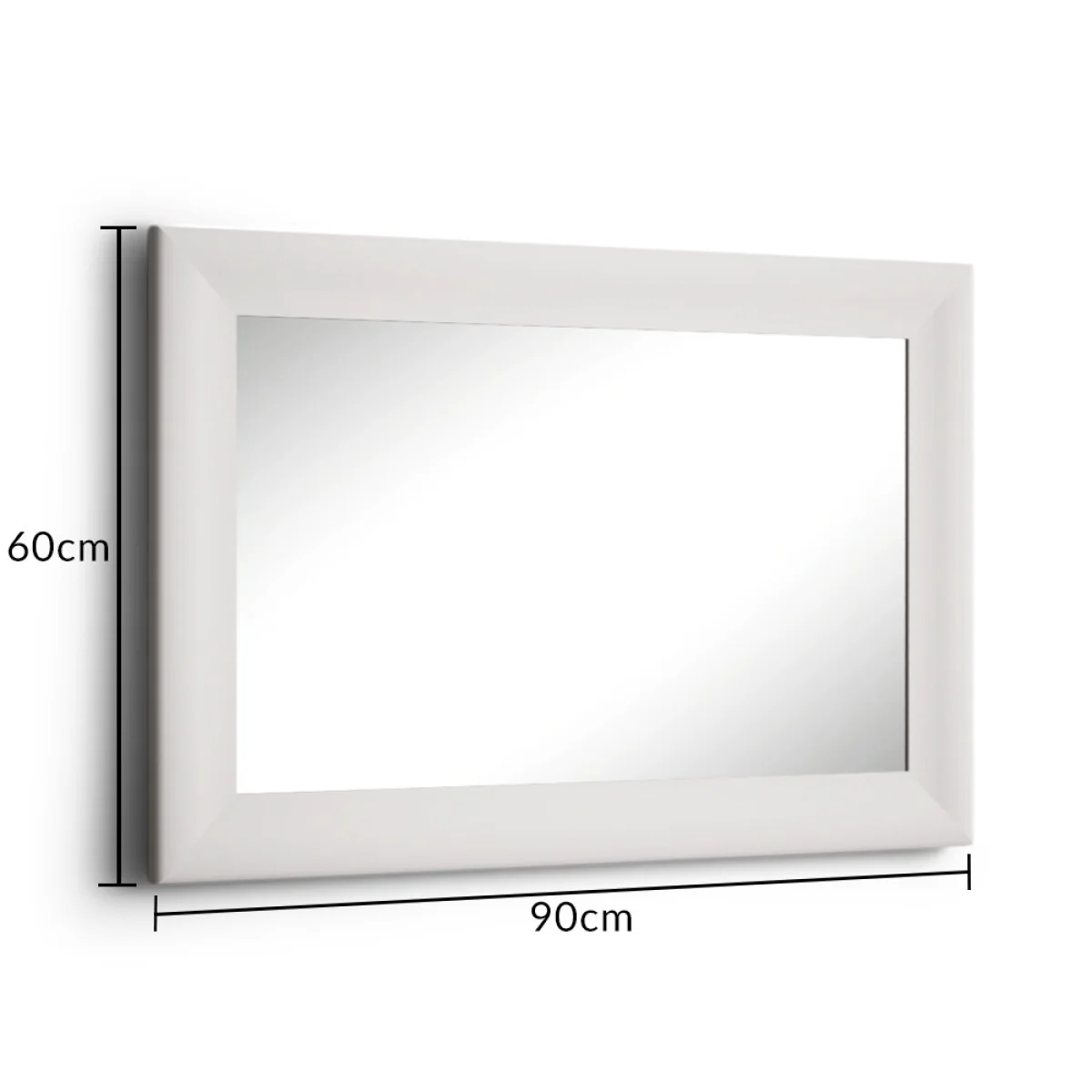 Signal White Painted 90cm Mirror – image 7