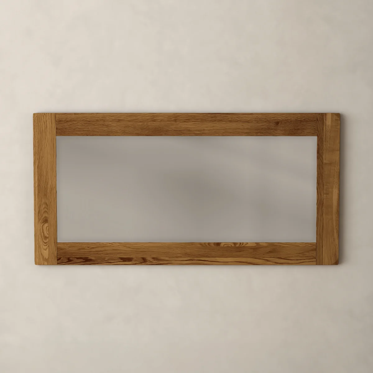Harrogate Rustic Solid Oak Wall Mirror – image 1