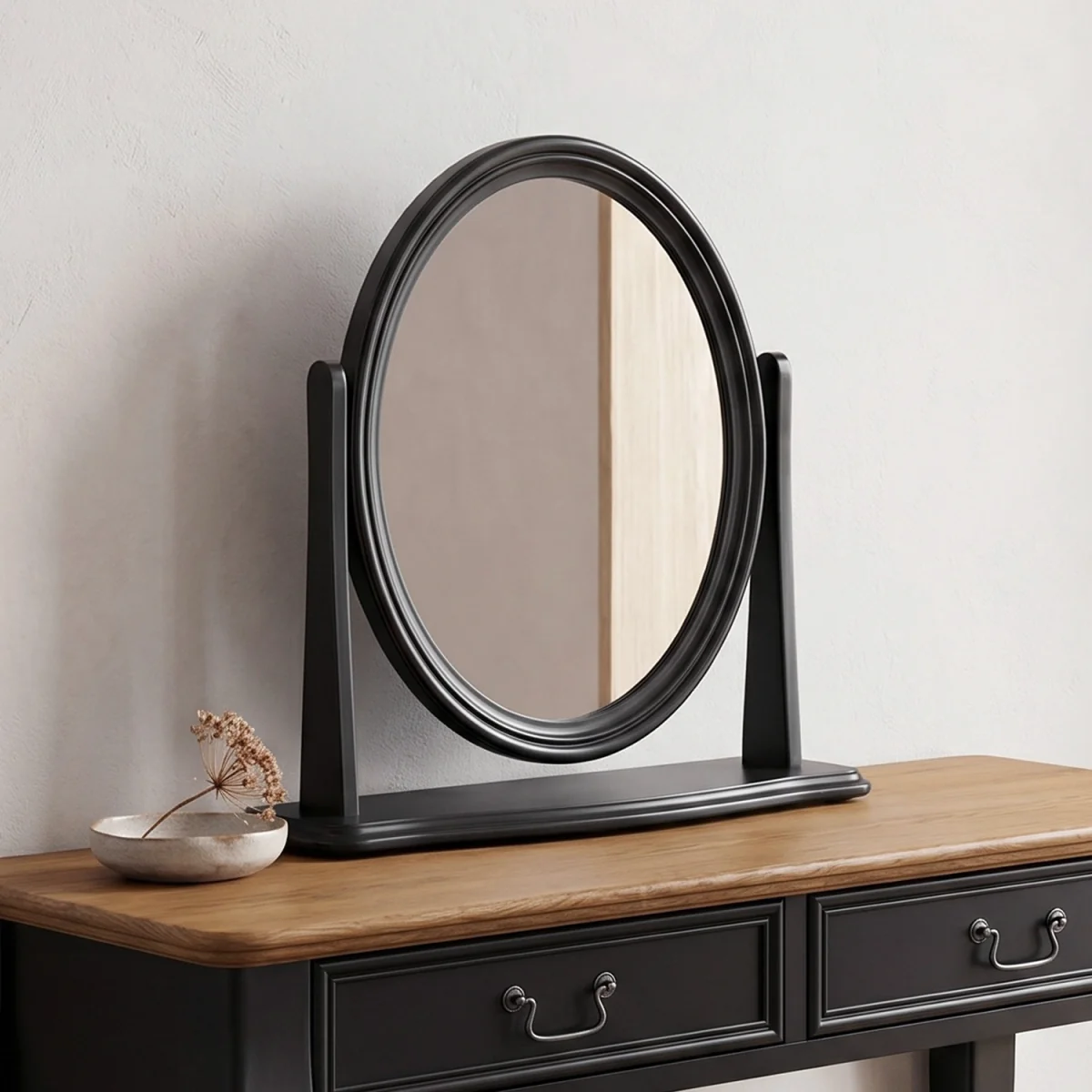 Chateau Noir Black Painted Dressing Table Mirror – image 2