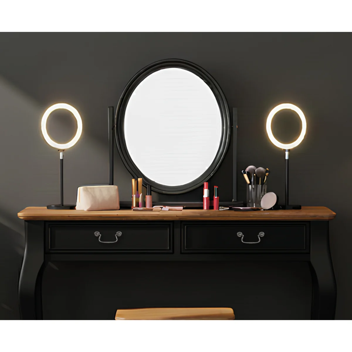 Chateau Noir Black Painted Dressing Table Mirror – image 4