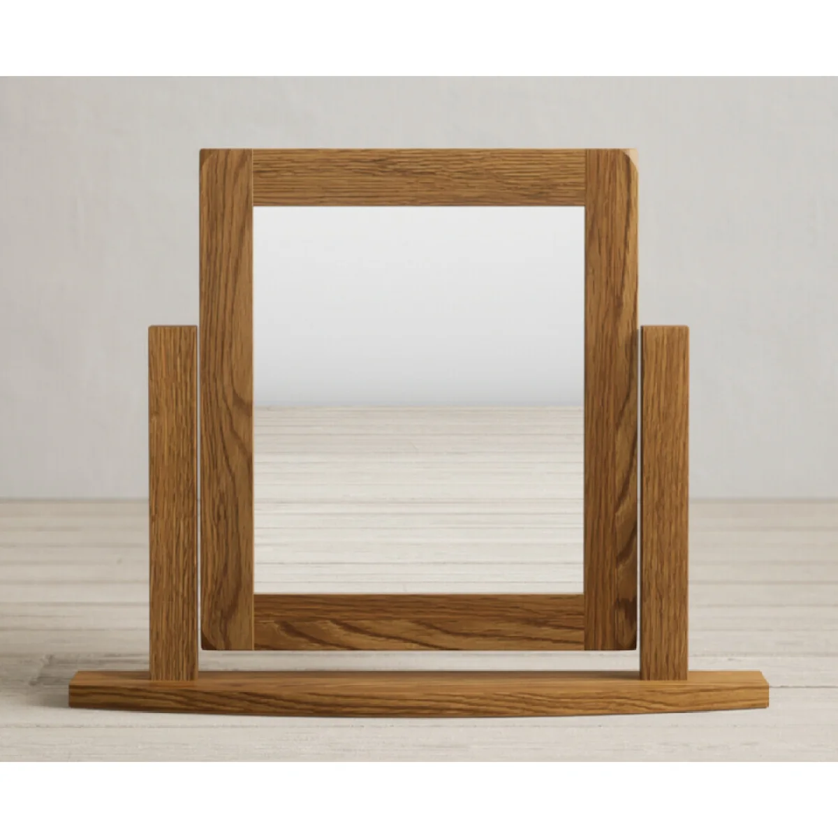Harrogate Rustic Solid Oak Swivel Dressing Table Mirror – image 4
