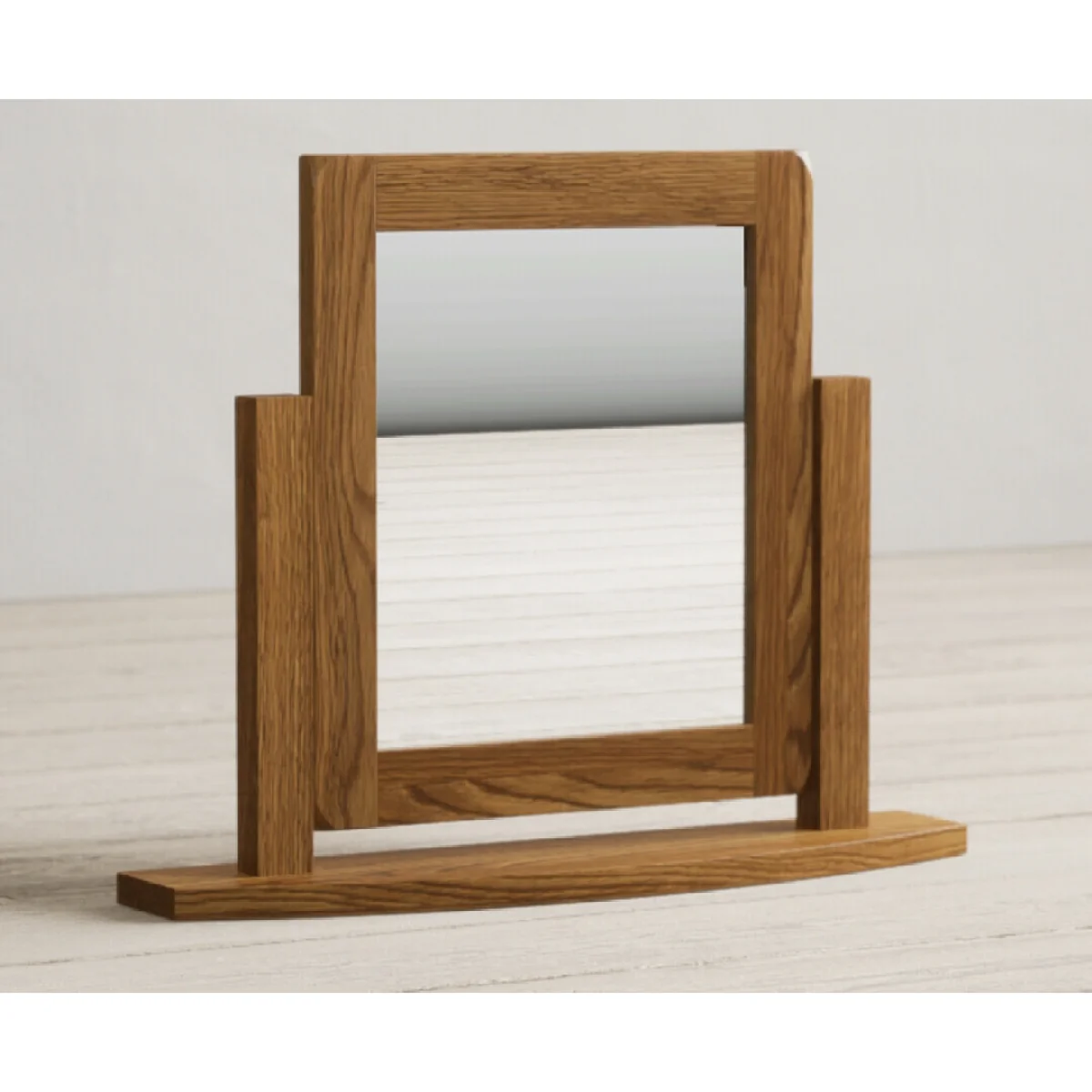 Harrogate Rustic Solid Oak Swivel Dressing Table Mirror – image 5