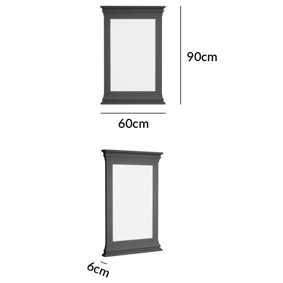 Charwood Charcoal Painted Large Mirror – image 5