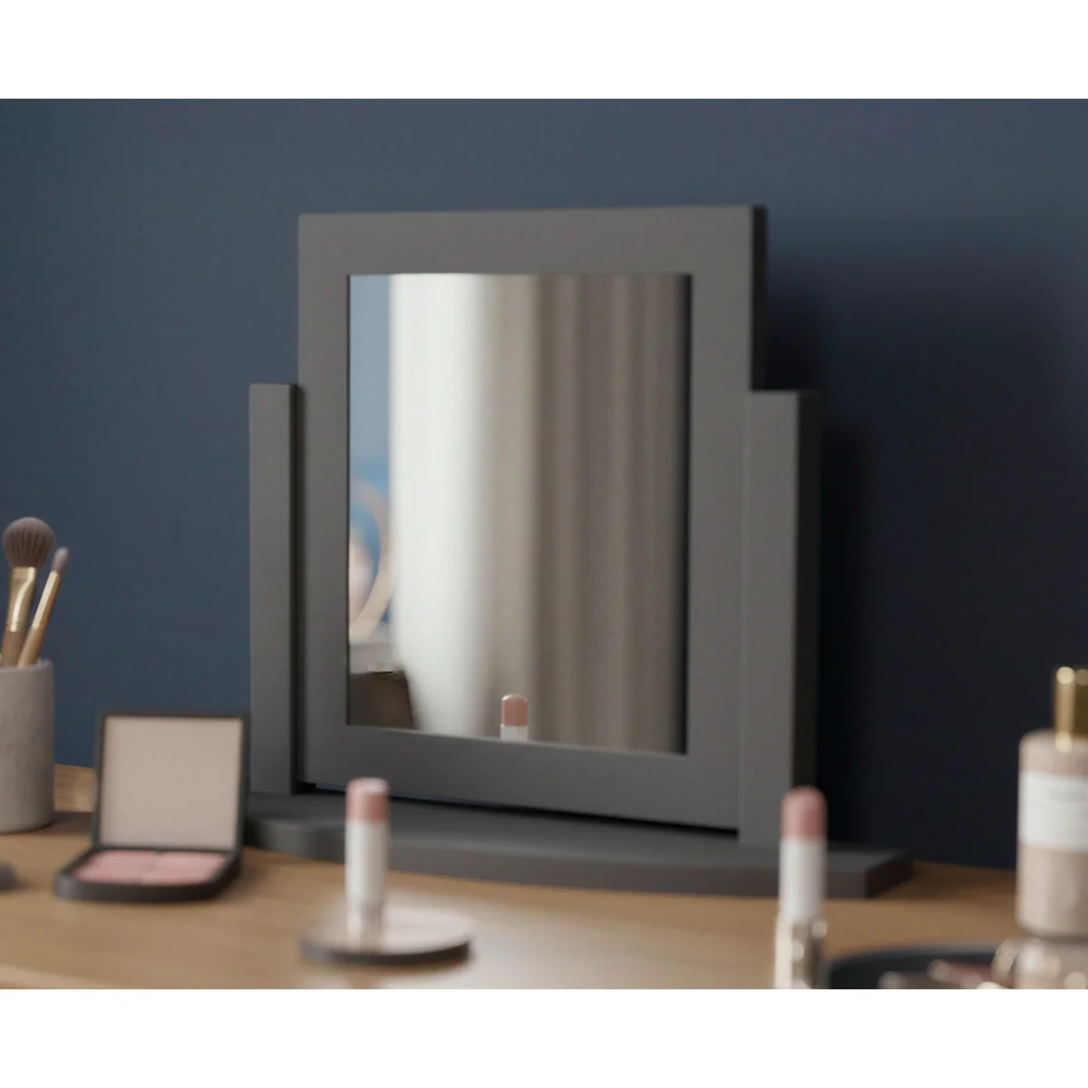 Charwood Charcoal Painted Dressing Table Mirror – image 2