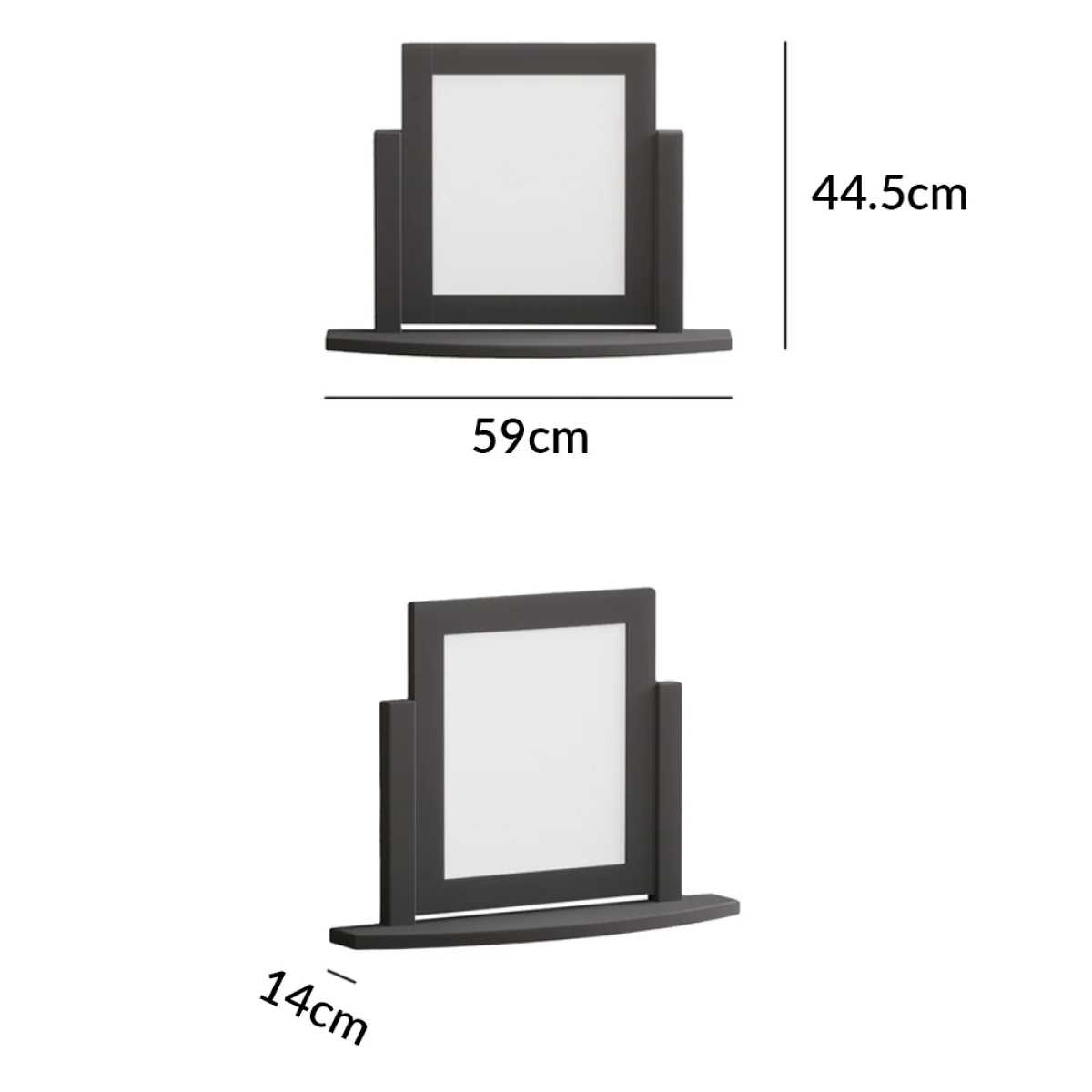 Charwood Charcoal Painted Dressing Table Mirror – image 5