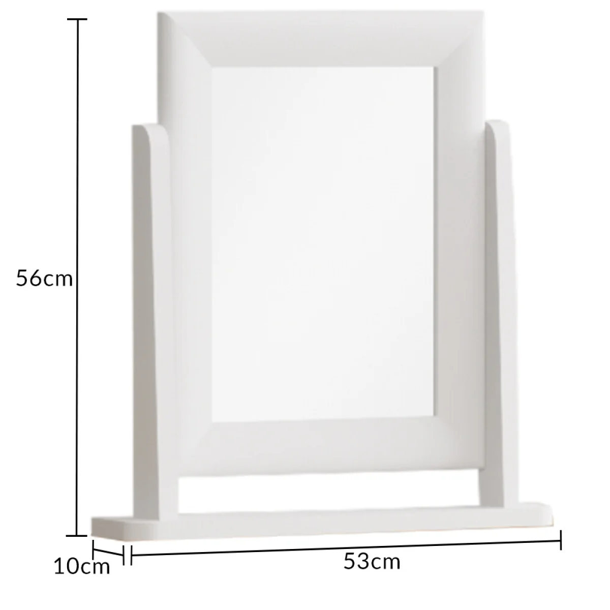 Signal White Painted Dressing Table Mirror – image 4