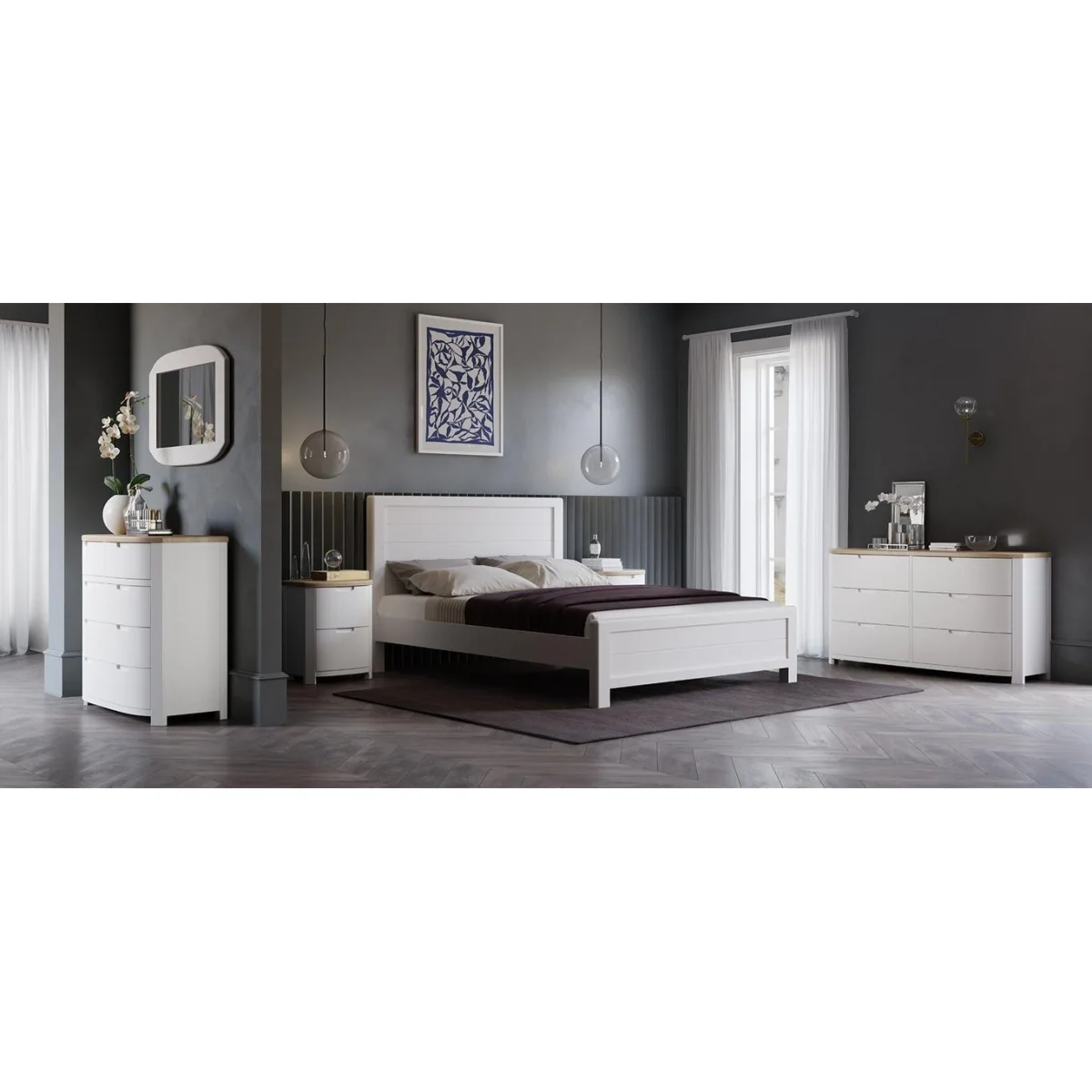 Signal White Painted Dressing Table Mirror – image 7