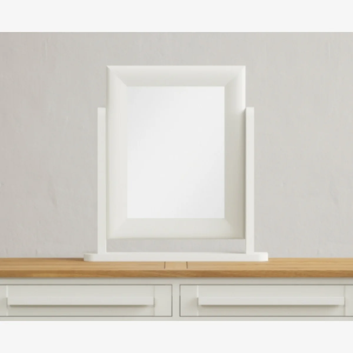 Signal White Painted Dressing Table Mirror – image 1