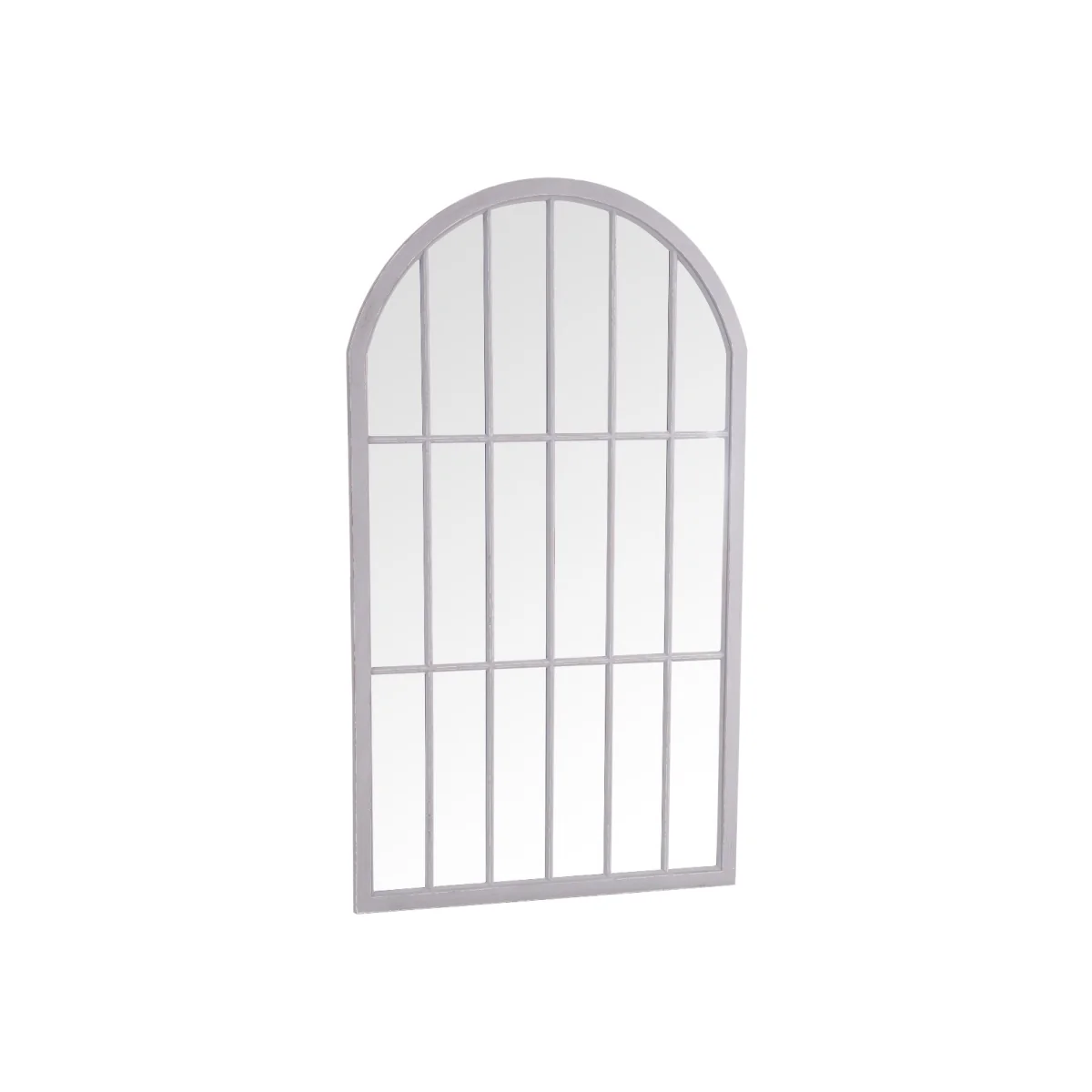 Elsa Grey Large Arched Window Mirror