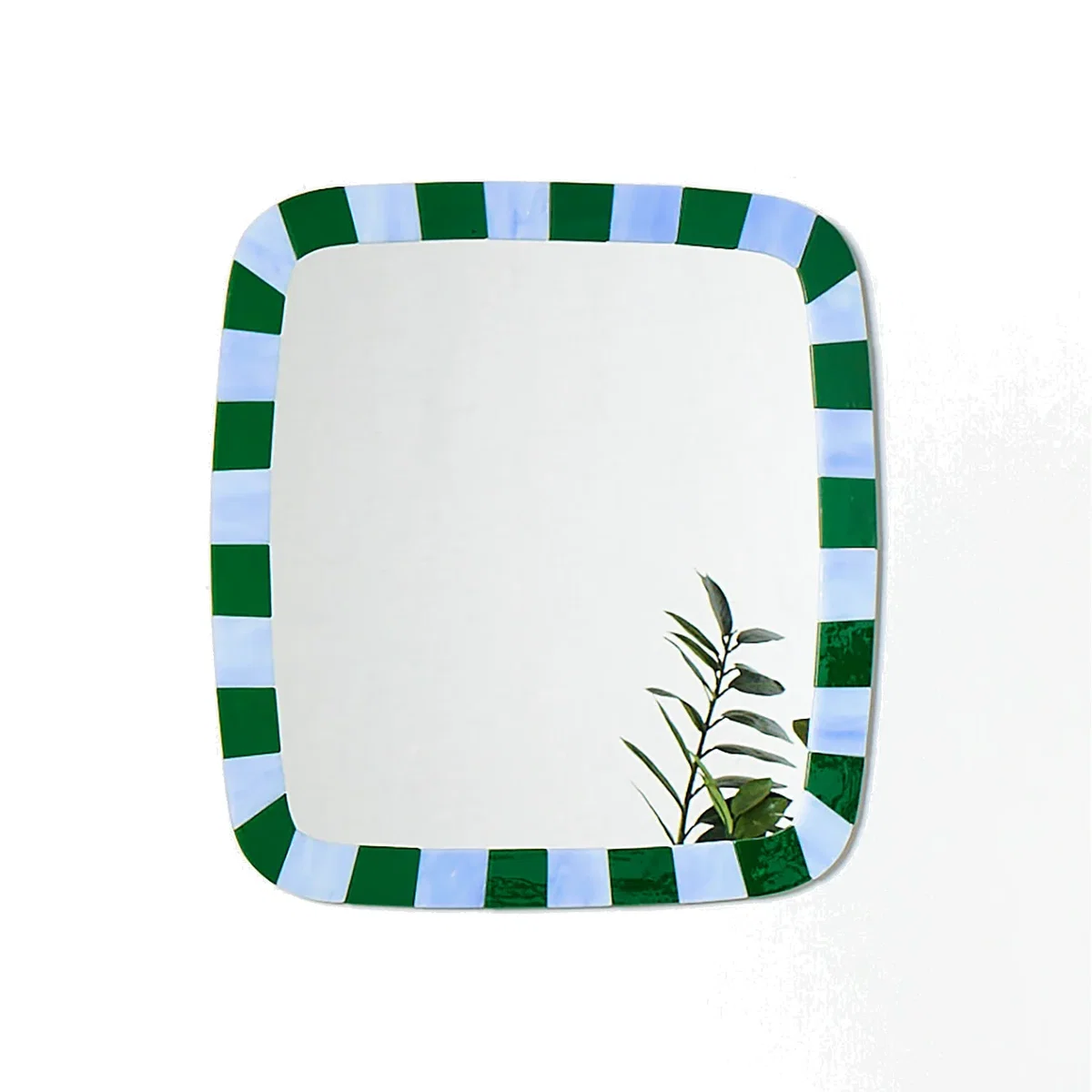 Alyssa Blue & Green Glass Wall Mirror – image 1