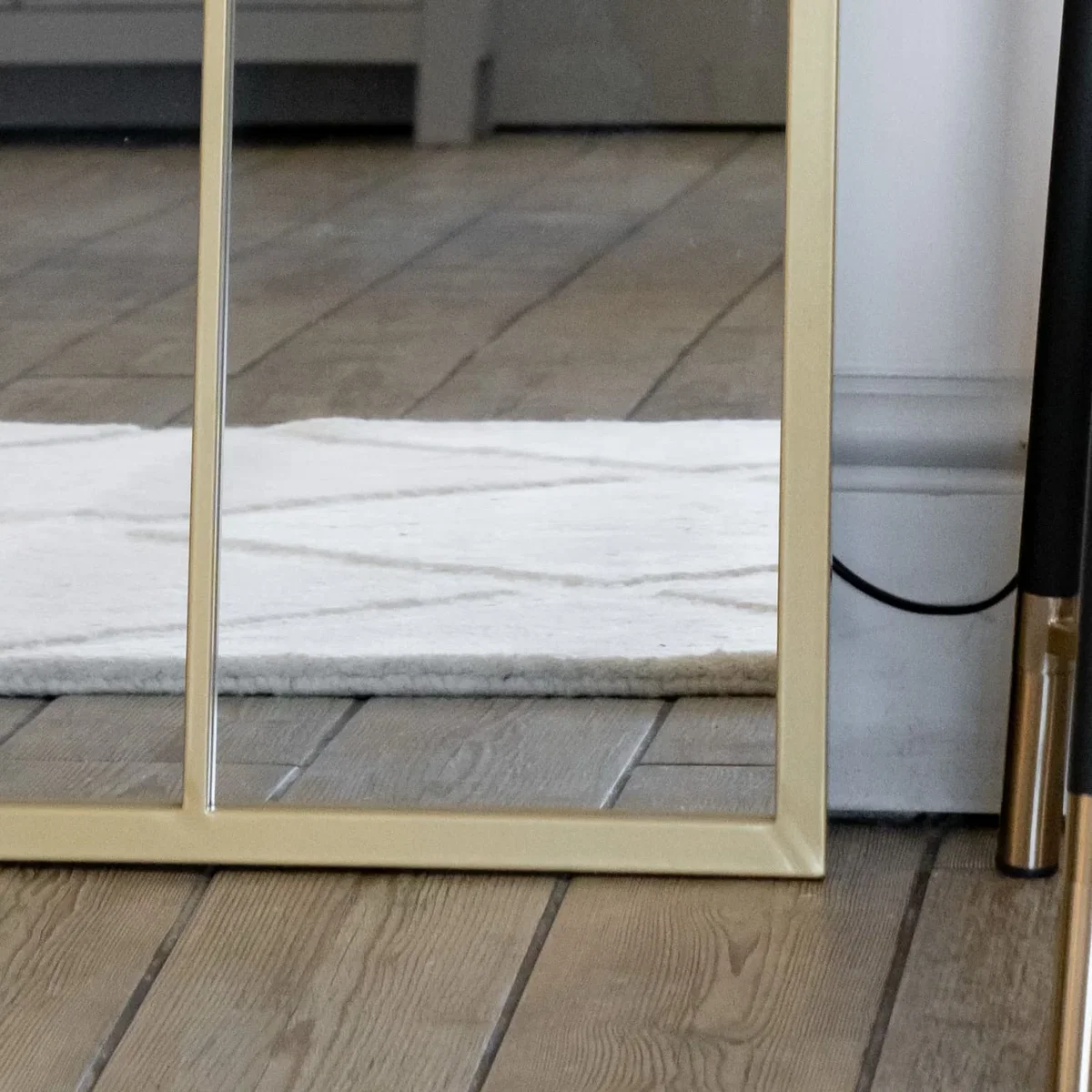 Tomi - Full Length Gold Metal Arched Lattice Window Mirror - 200cm x 120cm – image 2