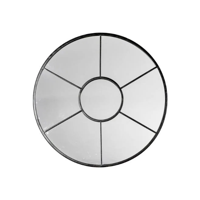 Cilnton Round Mirror Black 60x60cm – image 1