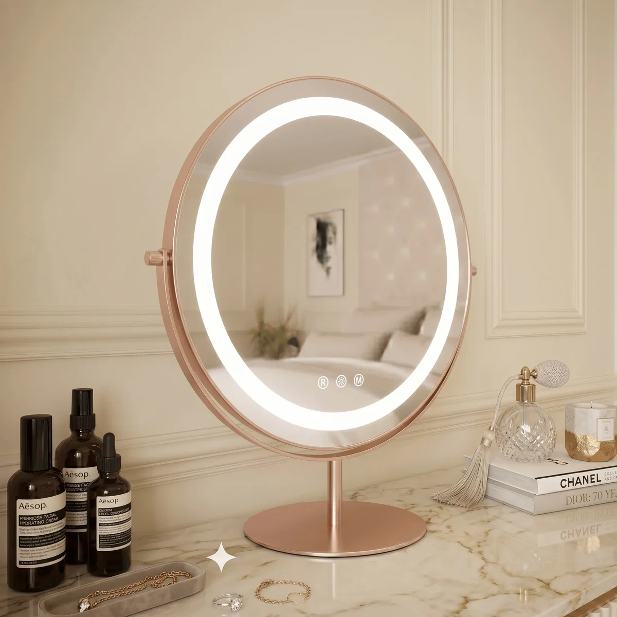 Celeste LED Vanity Mirror Rose Gold β image 4