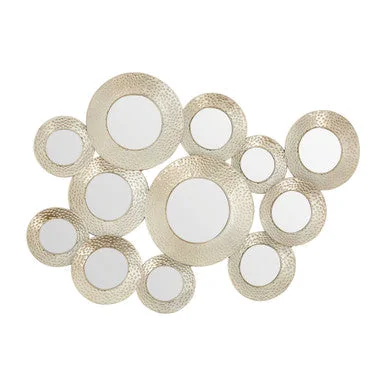 Hammered Silver Wall Mirror – image 1