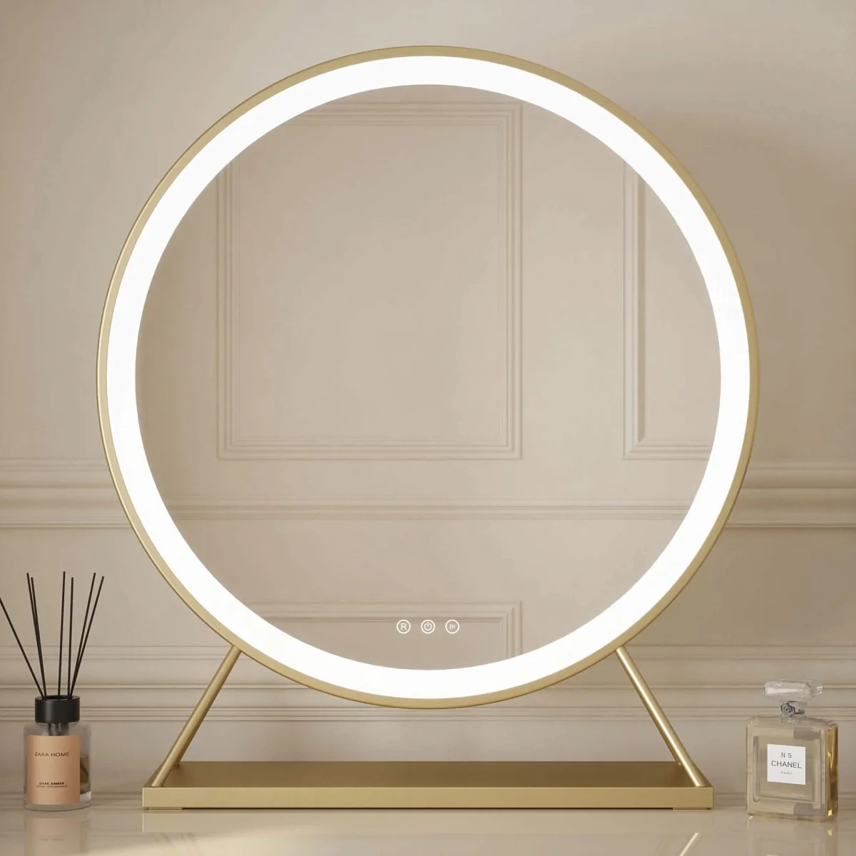 Anne Round Hollywood Mirror Gold 60x67CM – image 18