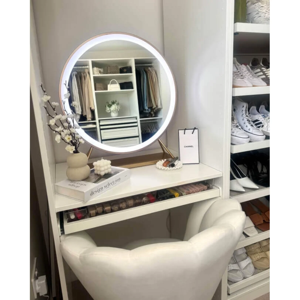 Anne Round Hollywood Mirror Gold 60x67CM – image 3