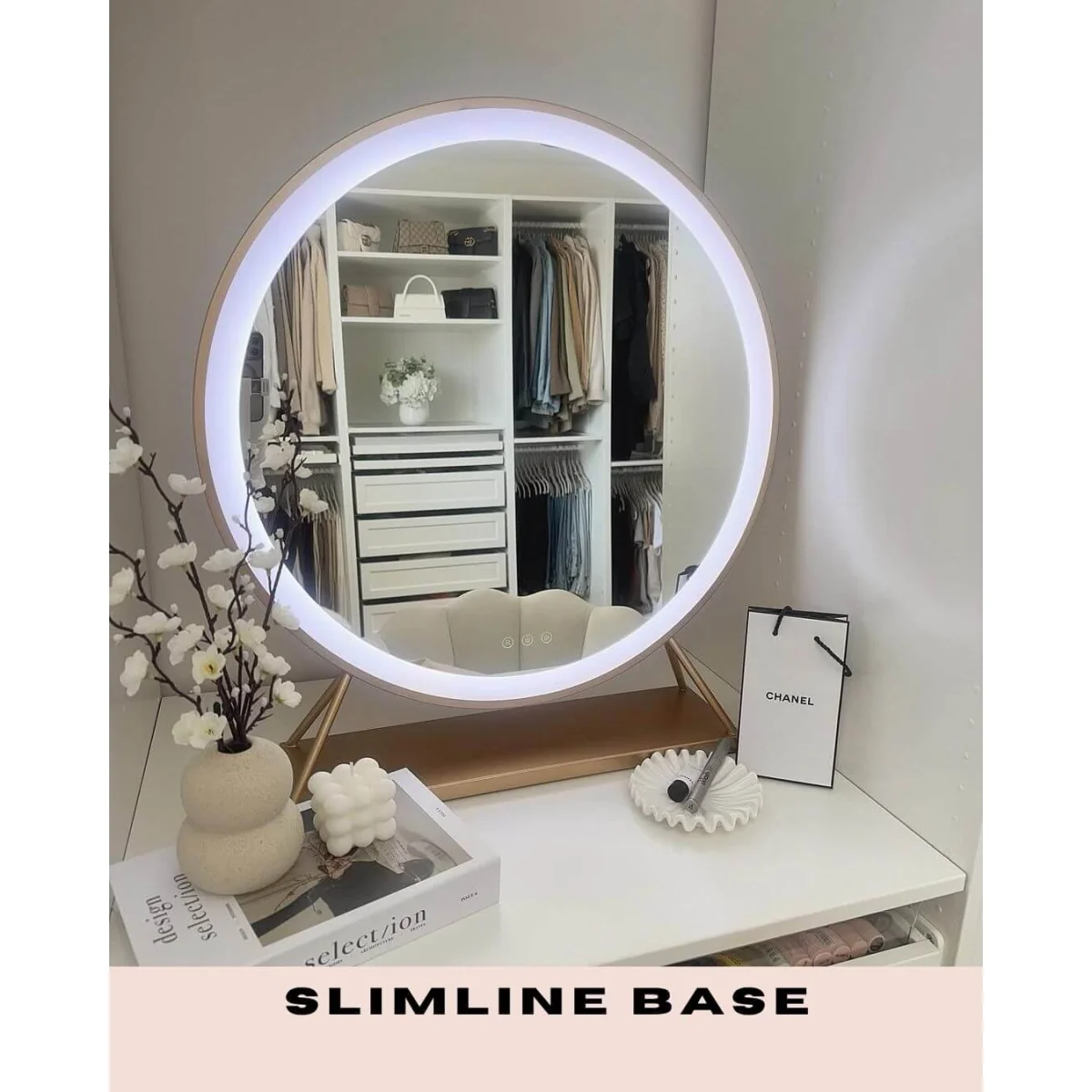 Anne Round Hollywood Mirror Gold 60x67CM – image 7