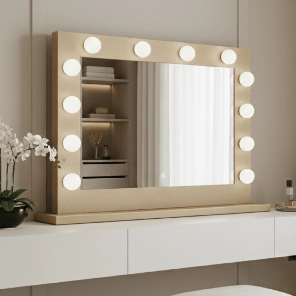Jolie Gold Hollywood Mirror 80 x 60cm β image 2
