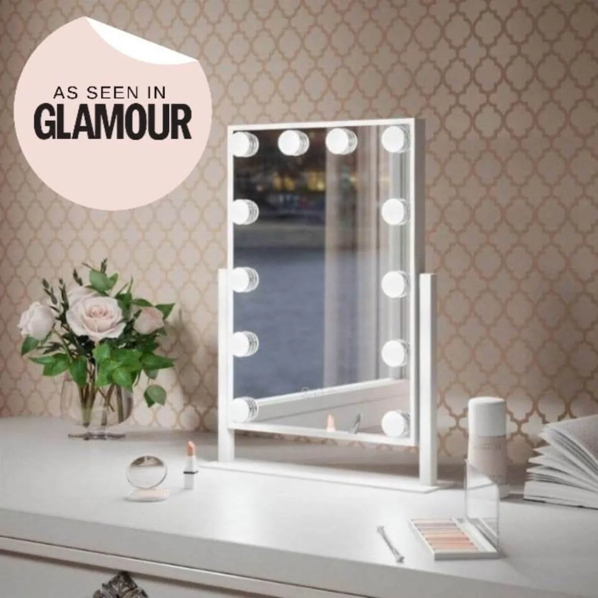 Olsen Hollywood Mirror White 47x37cm – image 2