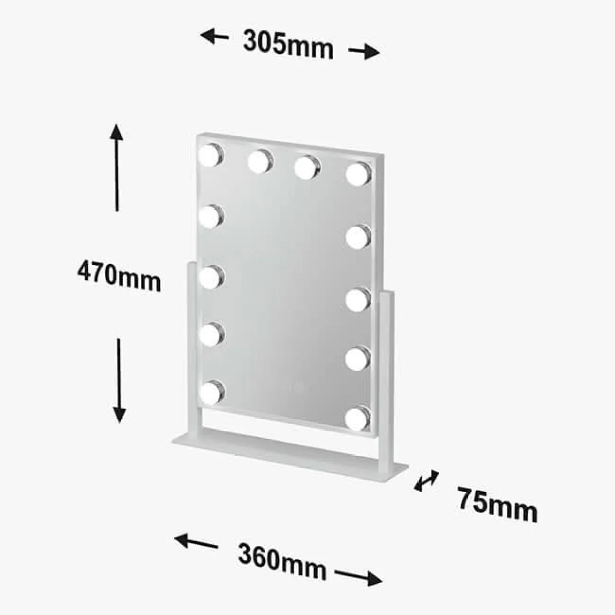 Olsen Hollywood Mirror White 47x37cm – image 16