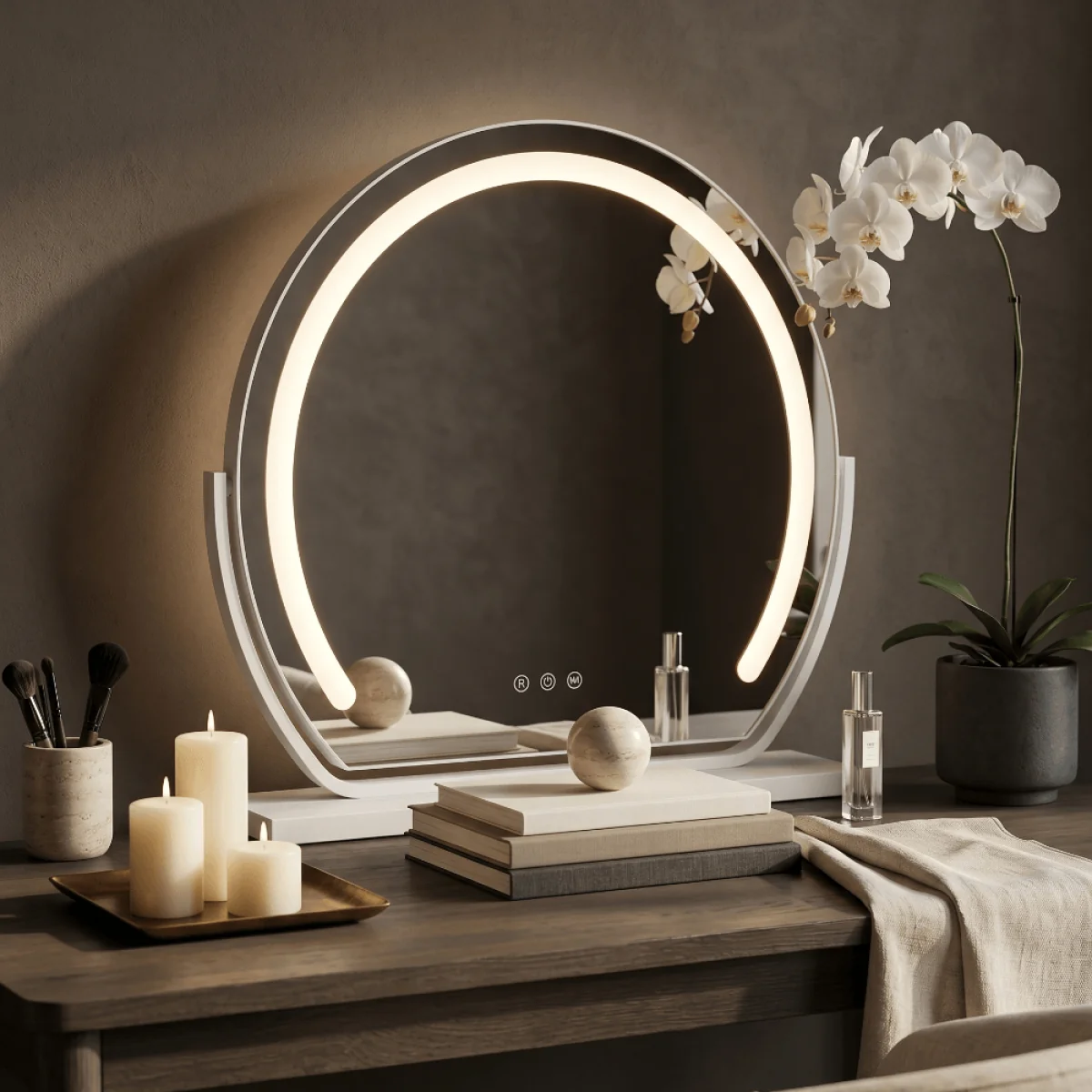 Mila LED Vanity Mirror White – image 2