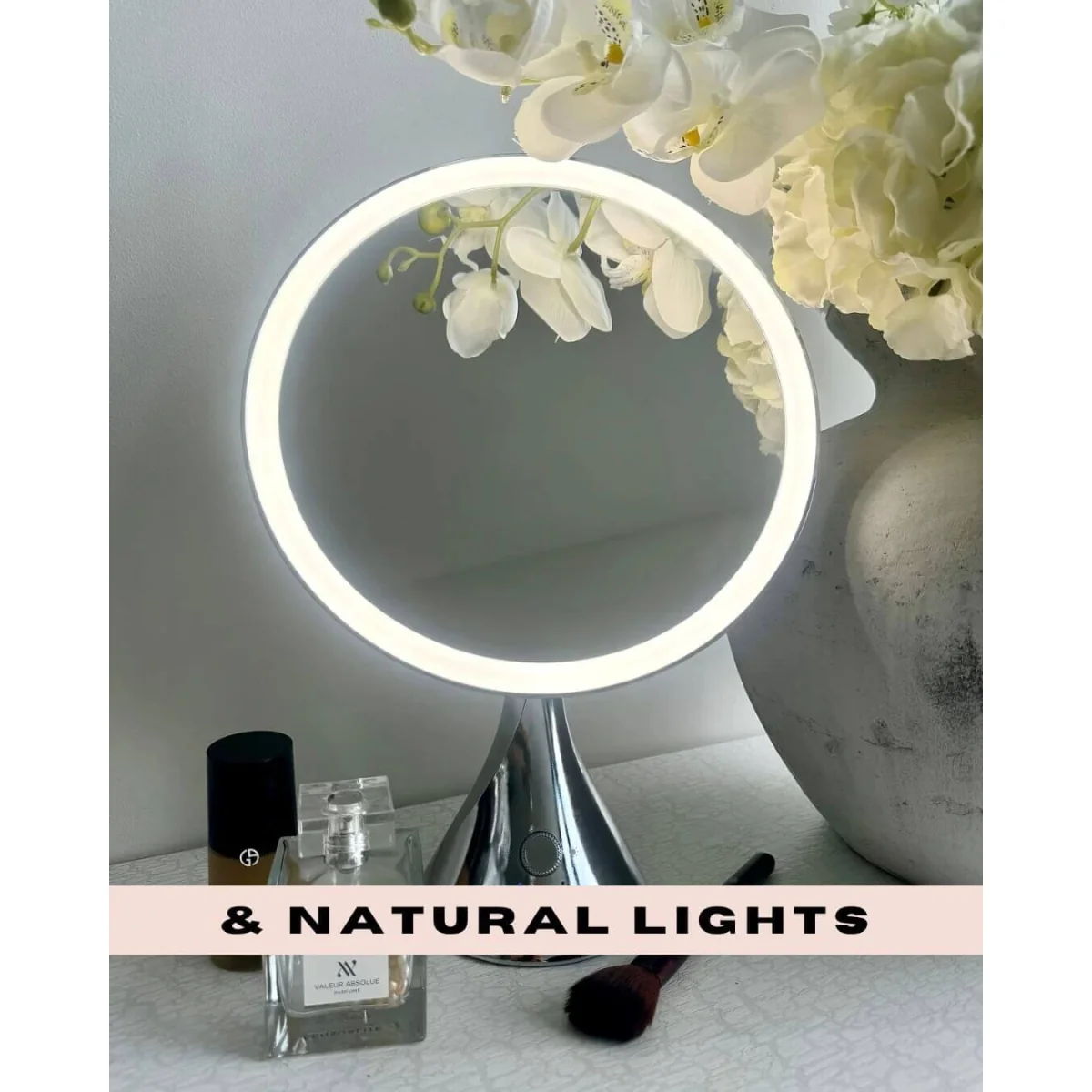 LumiGlam Pro Cosmetic Vanity Mirror in Chrome – image 11