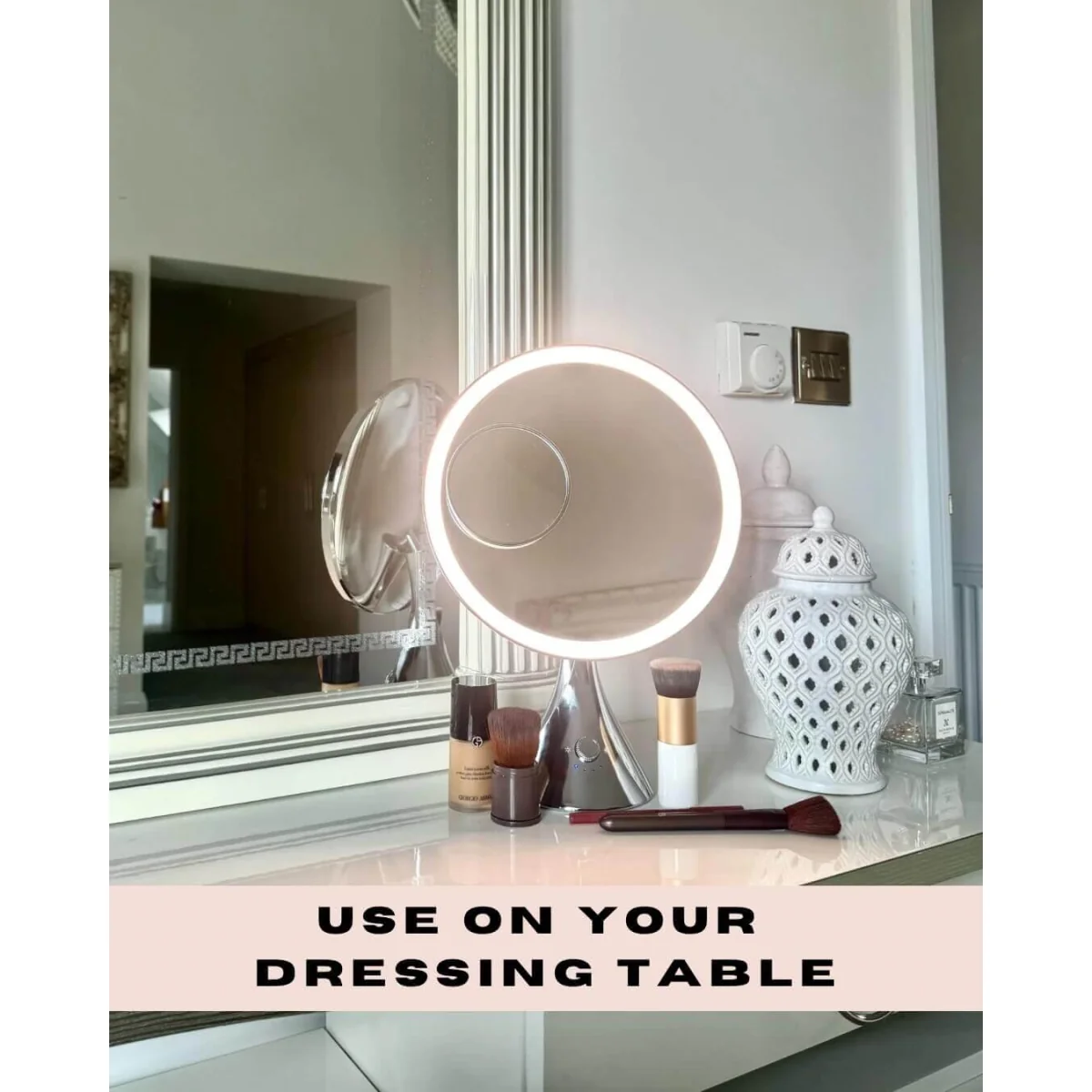LumiGlam Pro Cosmetic Vanity Mirror in Chrome – image 13