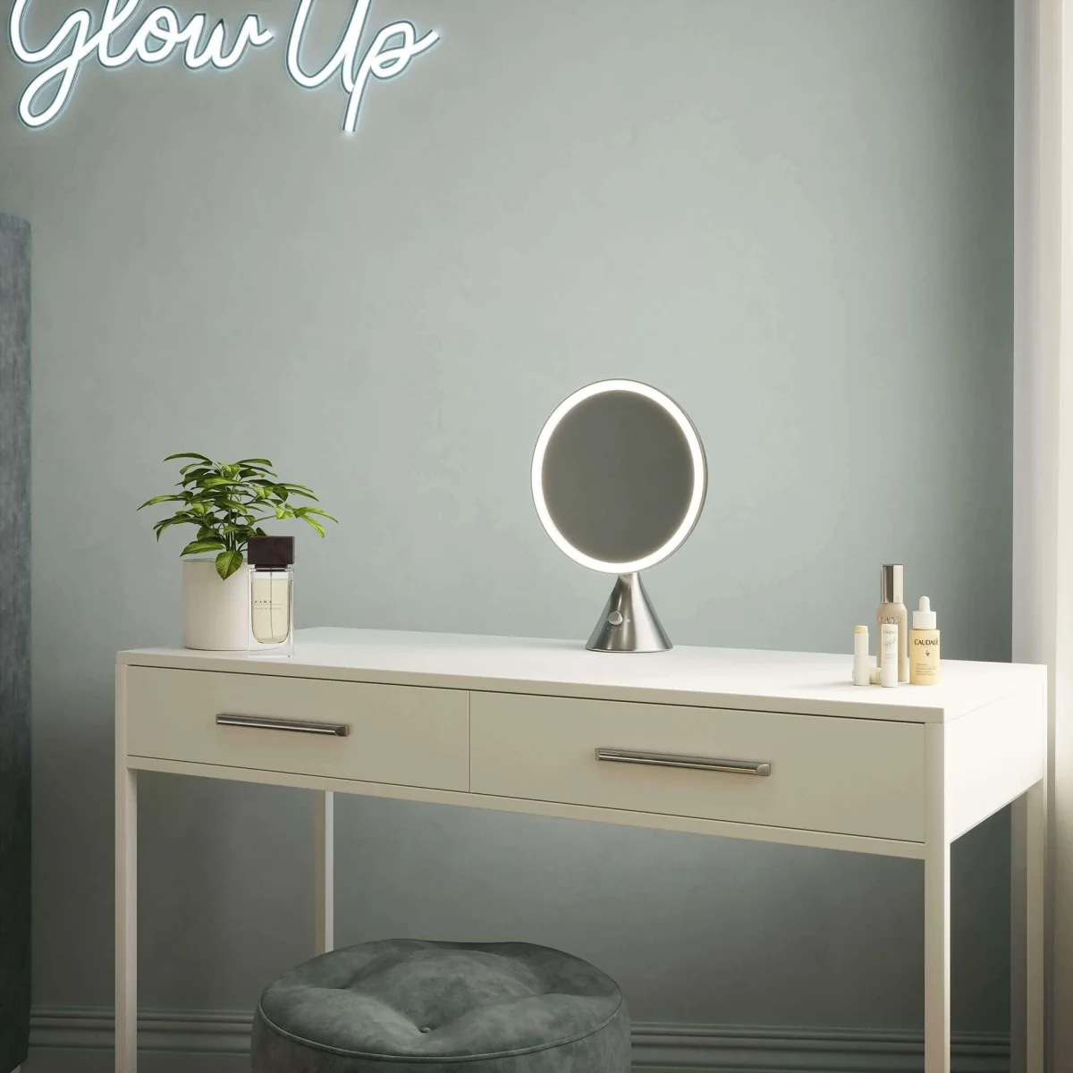 LumiGlam Pro Cosmetic Vanity Mirror in Chrome – image 18