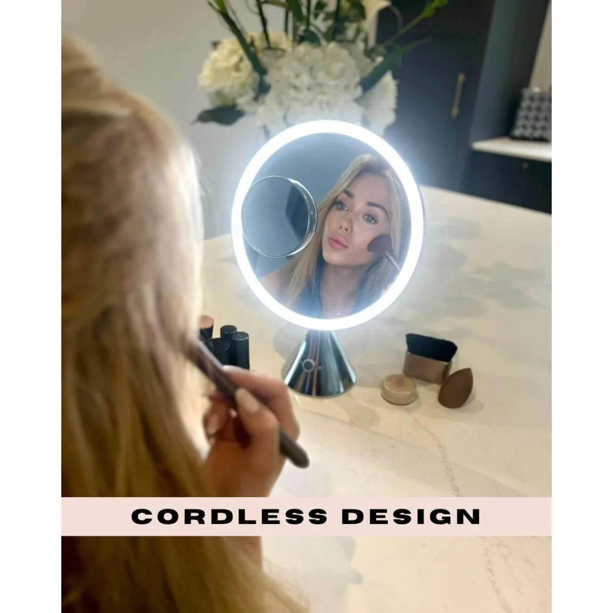 LumiGlam Pro Cosmetic Vanity Mirror in Chrome – image 5