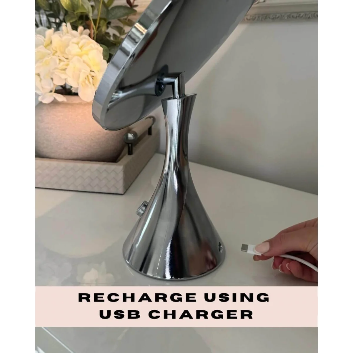 LumiGlam Pro Cosmetic Vanity Mirror in Chrome – image 6