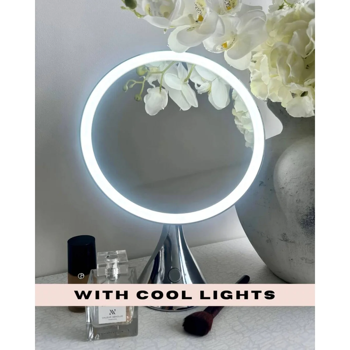 LumiGlam Pro Cosmetic Vanity Mirror in Chrome – image 9