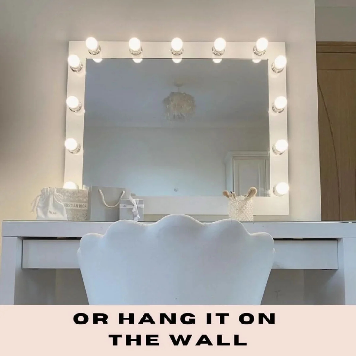 Audrey Hollywood Mirror White 100x80cm β image 11