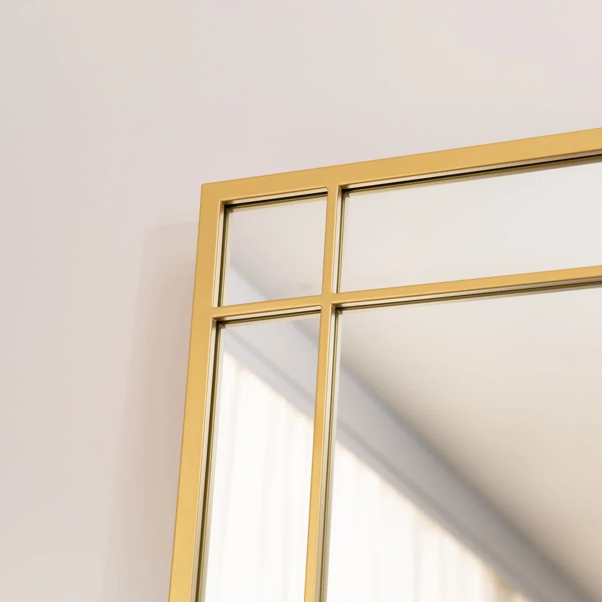 Aimi - Full Length Gold Metal Rectangle Window Mirror - 200cm x 120cm – image 3