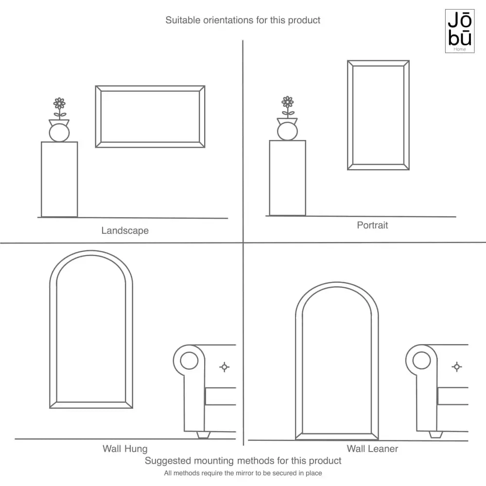 Aimi - Full Length Gold Metal Rectangle Window Mirror - 200cm x 120cm – image 8