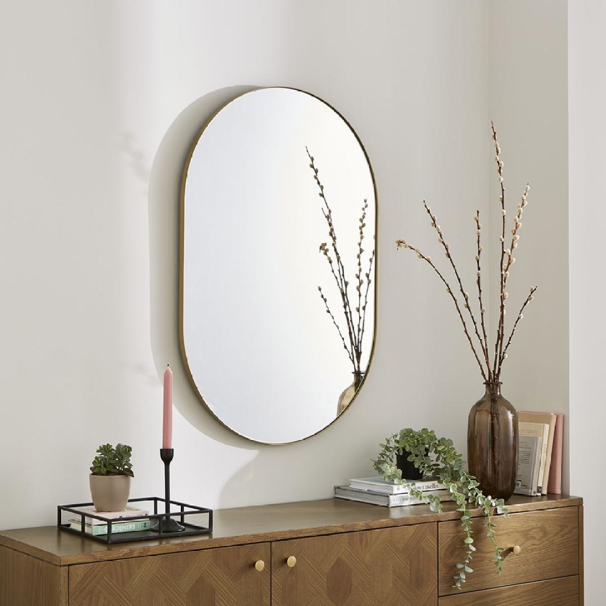 Stoob Champagne Oval Mirror – image 1