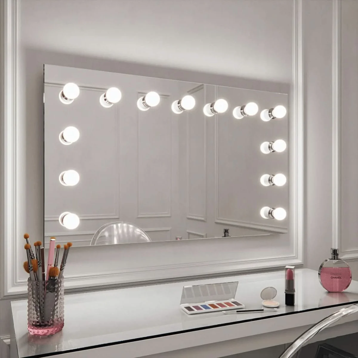 PRE ORDER FOR THE END OF AUGUST - Nicole Hollywood Mirror Wall Mounted 100x60cm – image 2